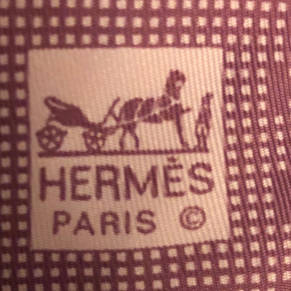 Hermès mauve logo tie
